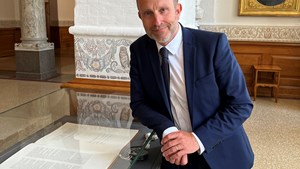 Martin Lidegaard ved Grundloven i Folketingets vandrehal