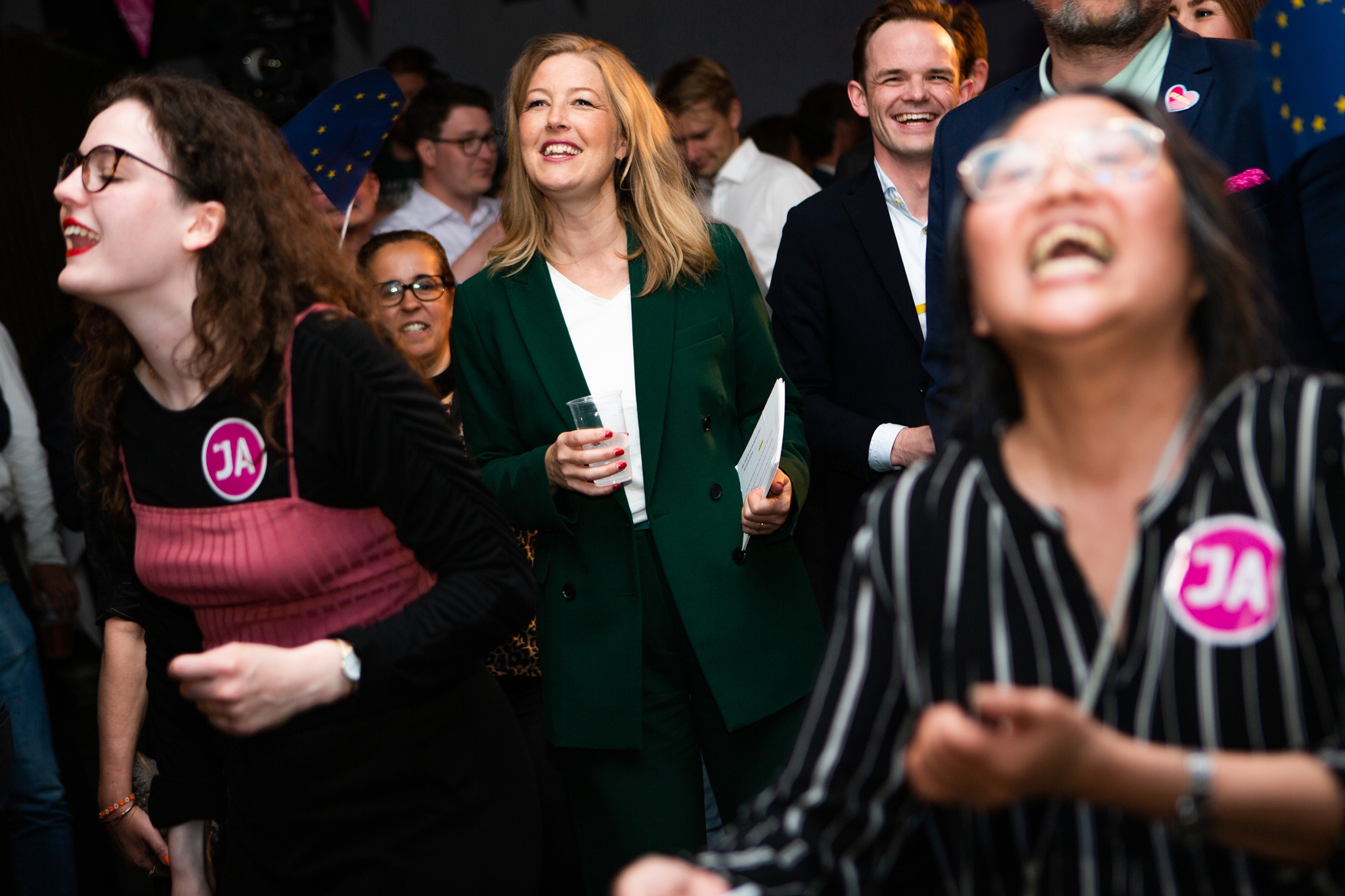 Sofie Carsten Nielsen til valgfest for sammenhold efter forbeholdsafstemningen, juni 2022