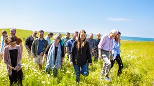 Medlemmerne af Europa Samling i grøn mark