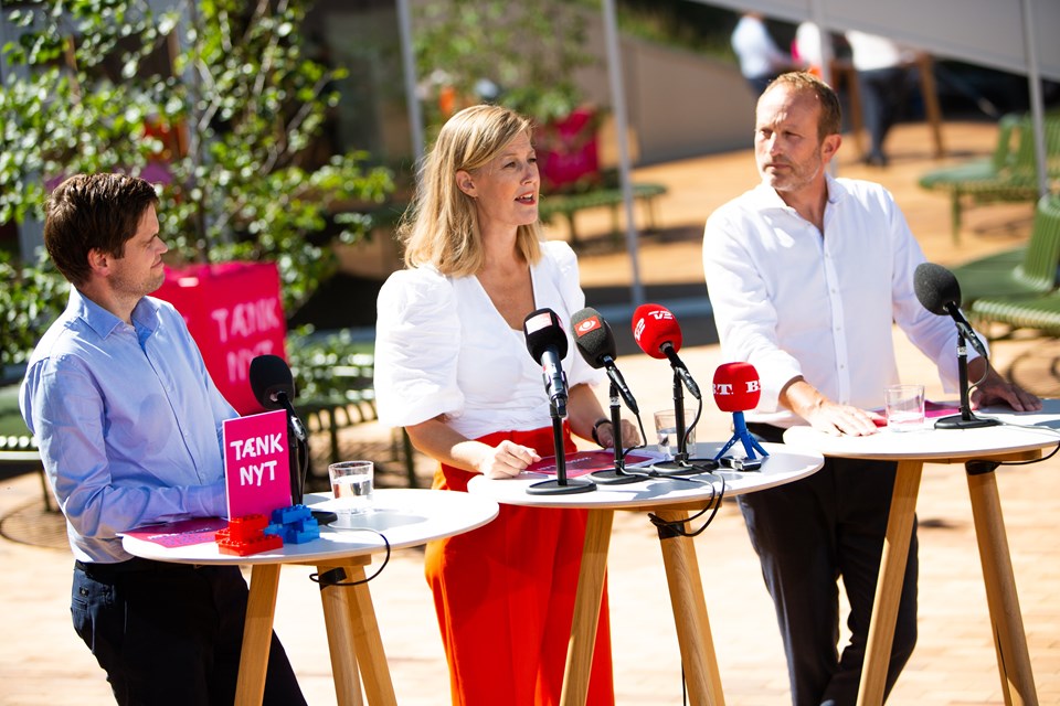 Andreas Steenberg, Sofie Carsten Nilsen og Martin Lidegaard ved Radikale Venstres sommergruppemøde 2022