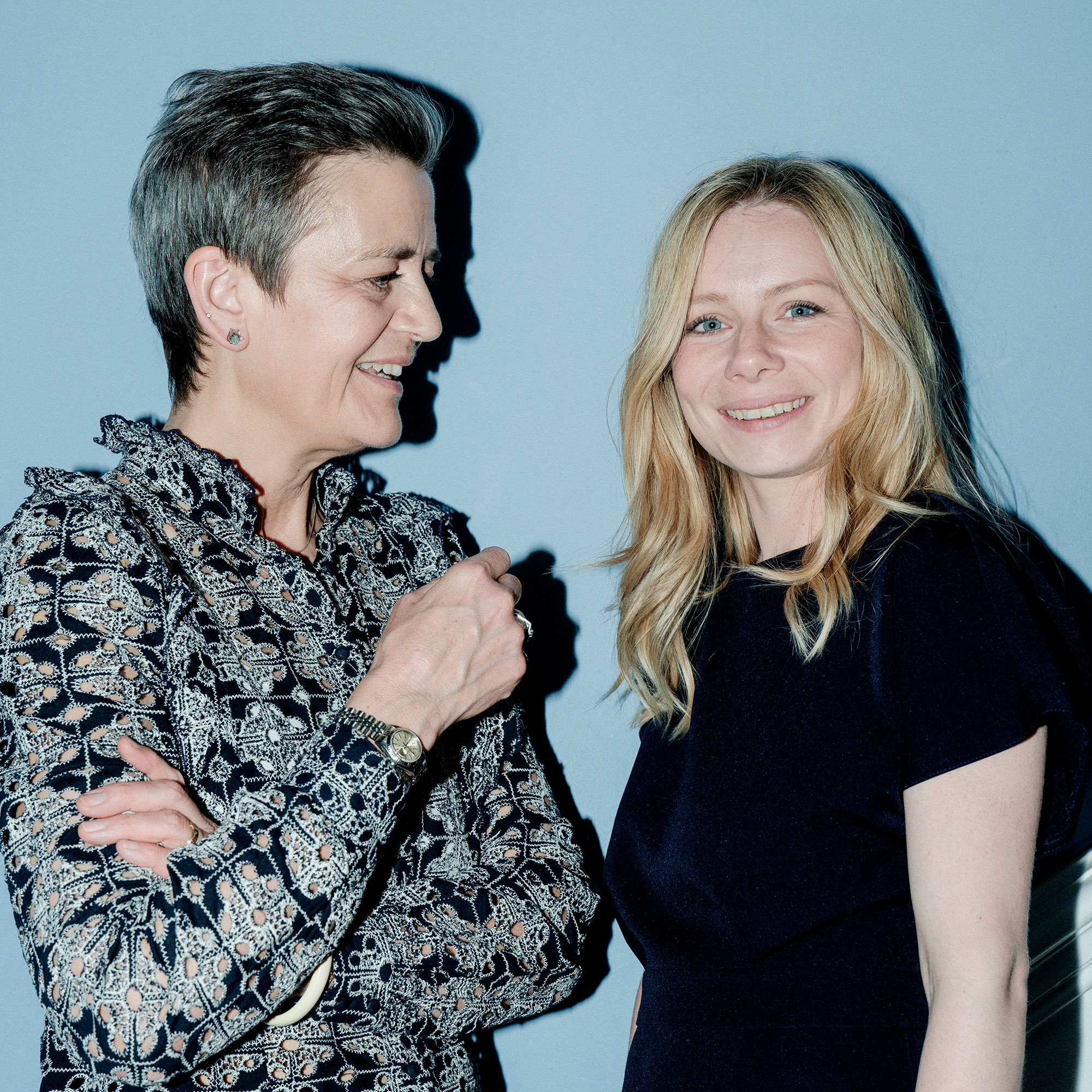 Margrethe Vestager og Sigrid Friis